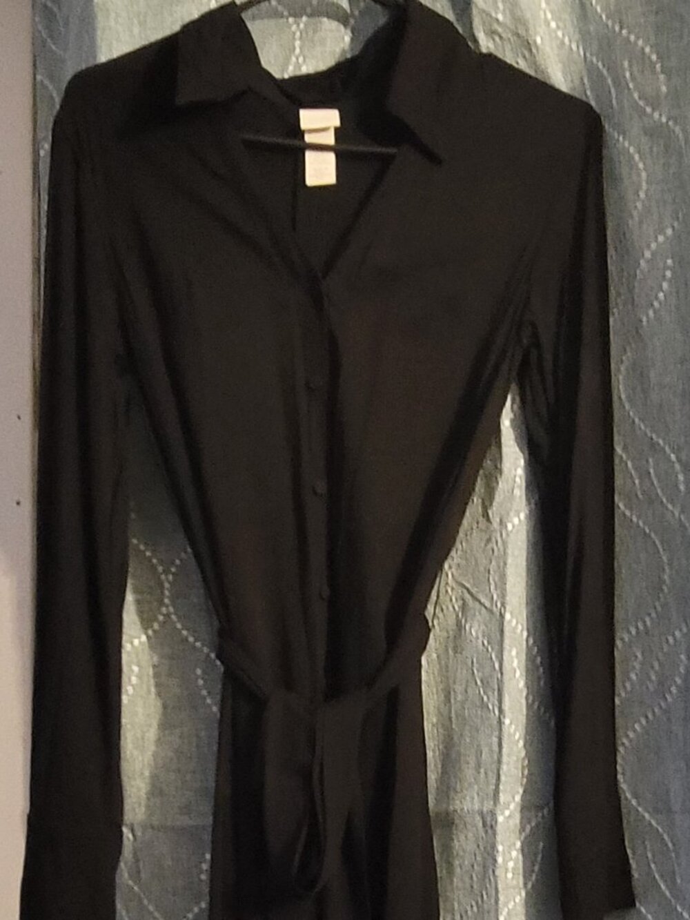Black H&M Button Down Dress with Belt